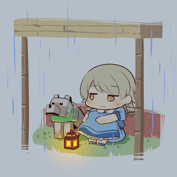 morikubo nono and wolf (idolmaster and 2 more) drawn by uccow