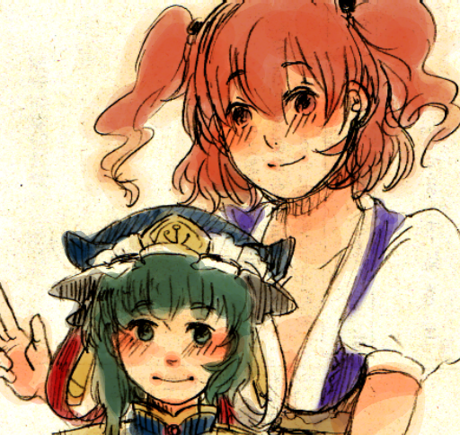 shiki eiki and onozuka komachi (touhou) drawn by ishidamagu