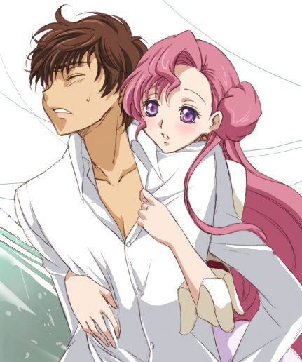 kururugi suzaku and euphemia li britannia (code geass) drawn by akina_tsukako