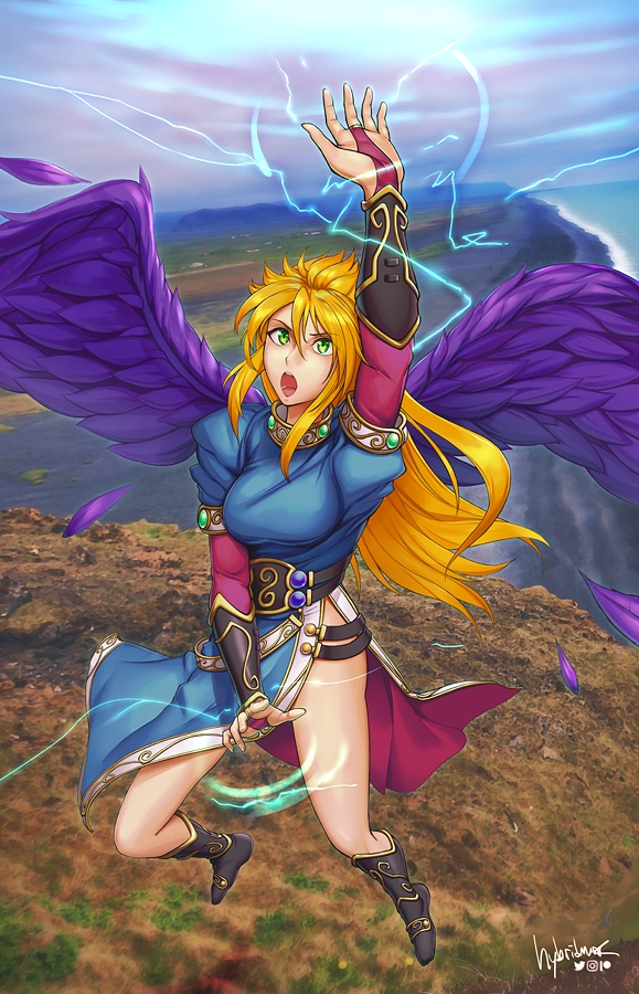 nina (breath of fire and 1 more) drawn by hybridmink