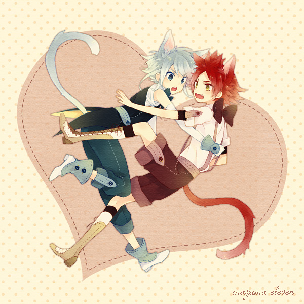 nagumo haruya and suzuno fuusuke (inazuma eleven) drawn by tayako
