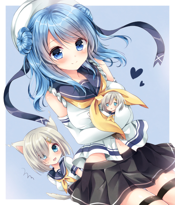 hamakaze and urakaze (kantai collection) drawn by nogi_takayoshi