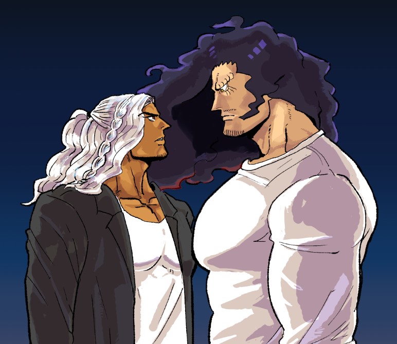 kaidou and king (one piece) drawn by miyabi_imo