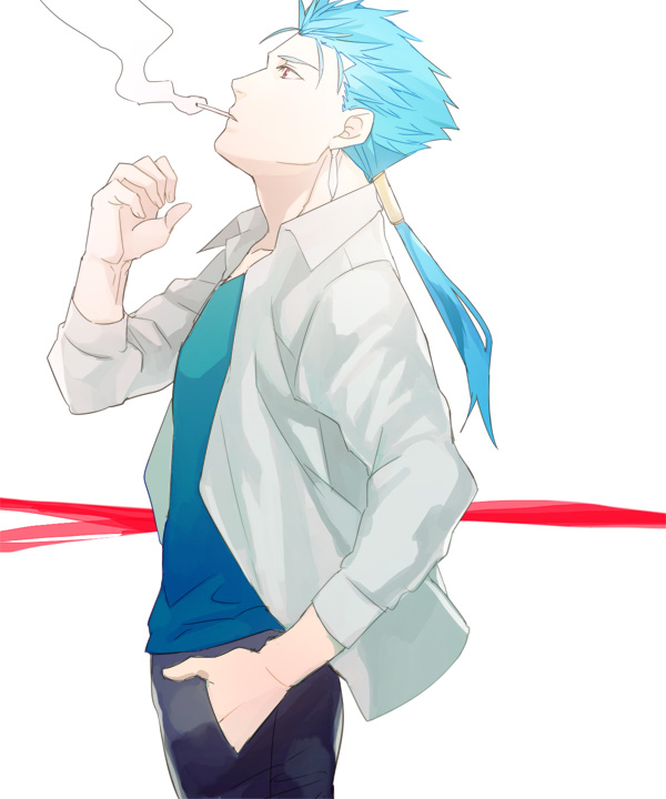 cu chulainn (fate and 1 more) drawn by sukumaraku