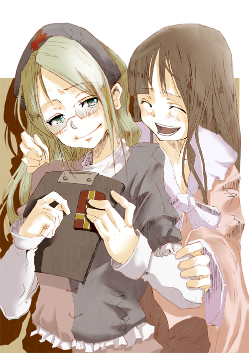 houraisan kaguya and yagokoro eirin (touhou) drawn by yae_(mono110)
