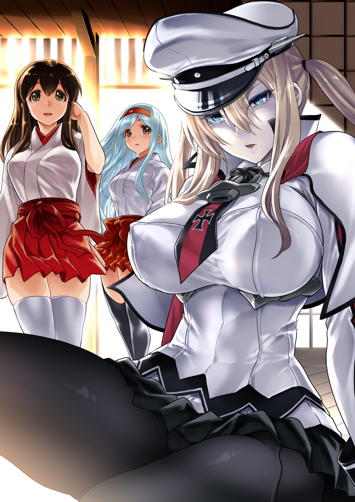 akagi, shoukaku, and graf zeppelin (kantai collection) drawn by sumeragi_hamao
