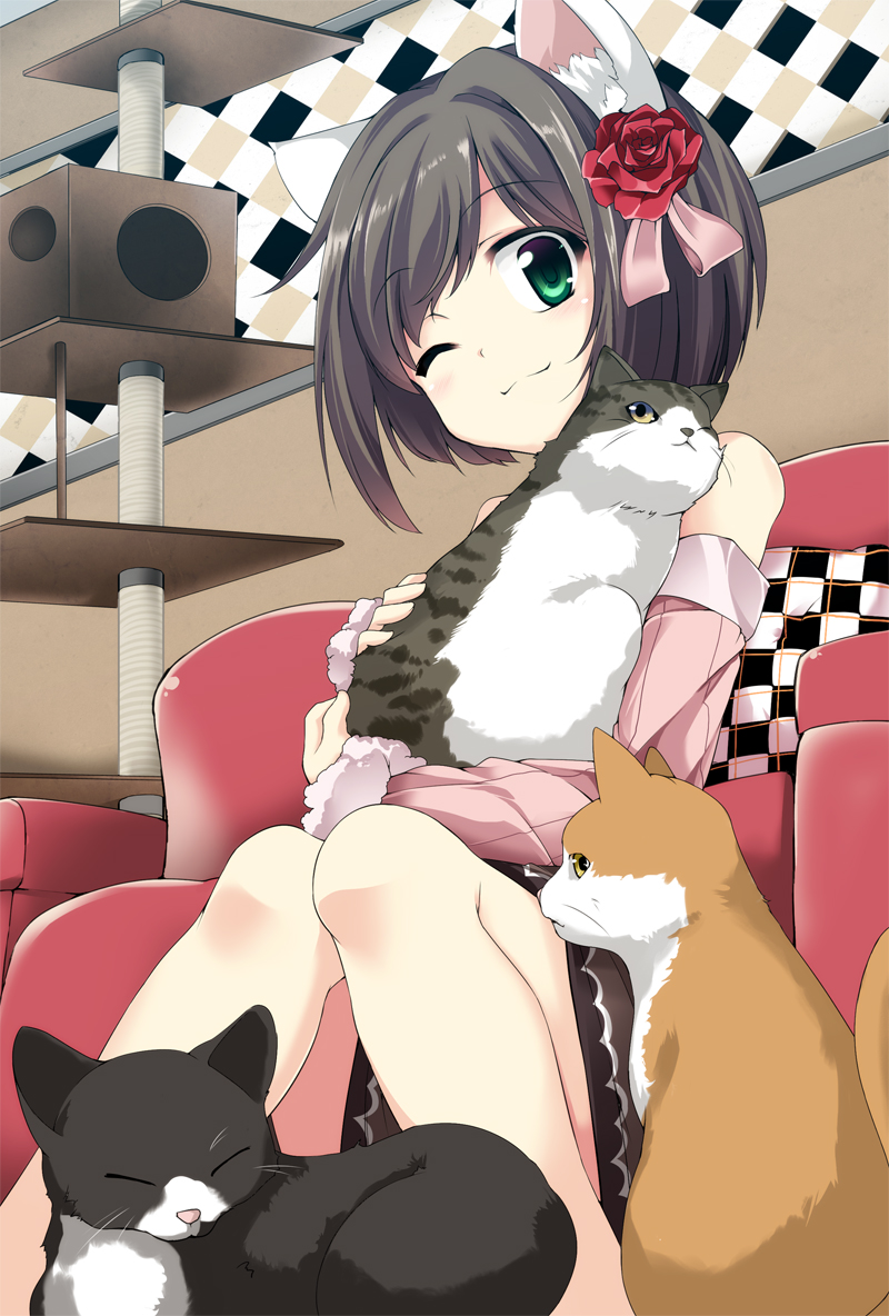 maekawa miku (idolmaster and 1 more) drawn by fujy
