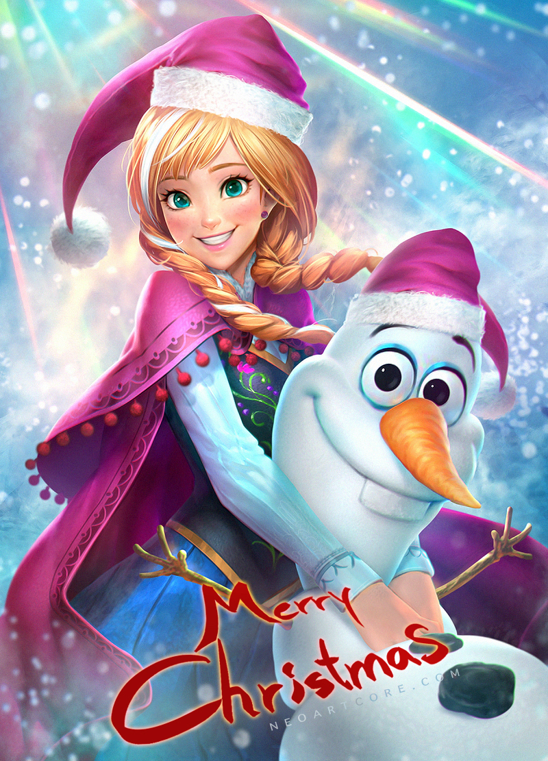 anna and olaf (frozen) drawn by neoartcore