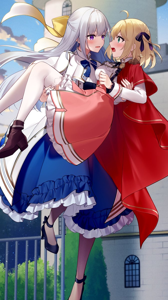 anisphia wynn palettia and euphyllia magenta (tensei oujo to tensai reijou no mahou kakumei) drawn by kisaragi_yuri