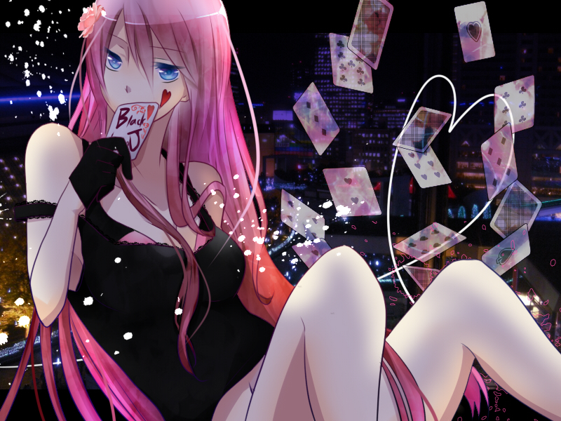 megurine luka (vocaloid and 1 more) drawn by hanagerian