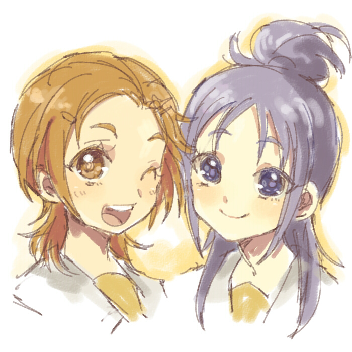 hyuuga saki and mishou mai (precure and 1 more) drawn by anno_aano