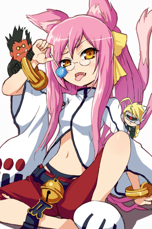 lambda-11, kokonoe, and iron tager (blazblue) drawn by masa_tarou