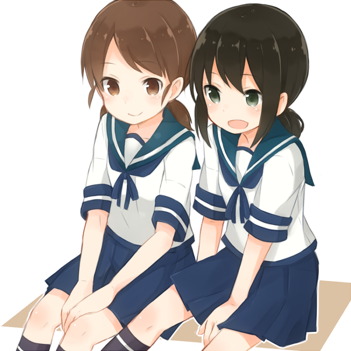 fubuki and shirayuki (kantai collection) drawn by b_allbrack