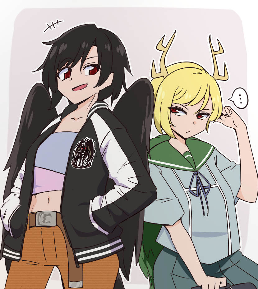 kicchou yachie and kurokoma saki (touhou) drawn by shio_(futatsumami)