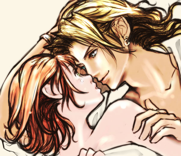 selphie tilmitt and irvine kinneas (final fantasy and 1 more) drawn by co-ro