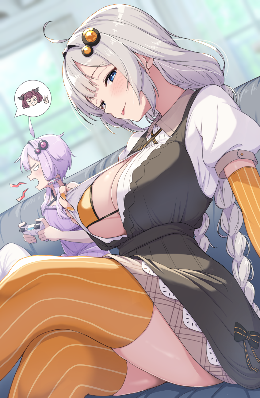 yuzuki yukari, kizuna akari, and touhoku kiritan (vocaloid and 1 more) drawn by shun_(b.c)