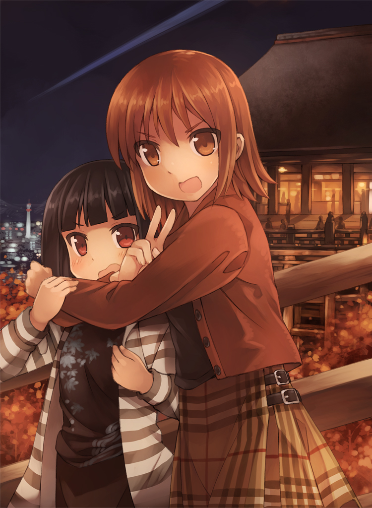 fukube tamaki and akatsuki miho (gendai ninjakko zukan and 1 more) drawn by kouno_hikaru
