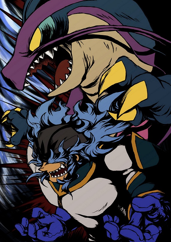 shin'en no agirausu and fadamu (inazuma eleven and 2 more) drawn by hellbow