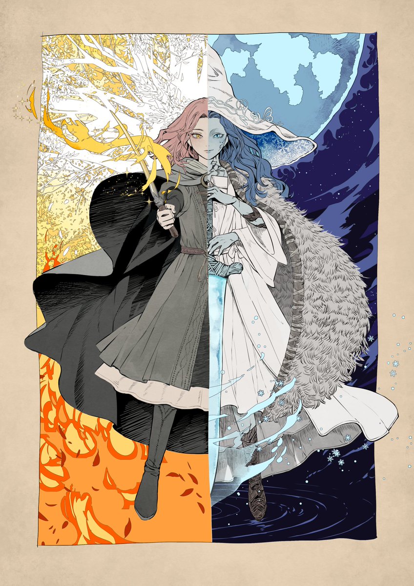ranni the witch and melina (elden ring) drawn by kero_1110