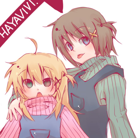 yagami hayate and vivio (lyrical nanoha and 1 more)