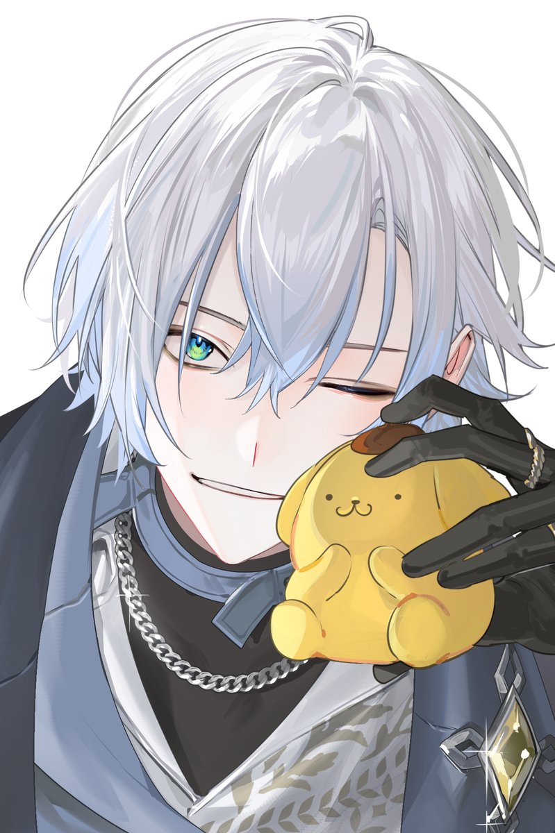 pompompurin and kaelix debonair (nijisanji and 2 more) drawn by kaohom503