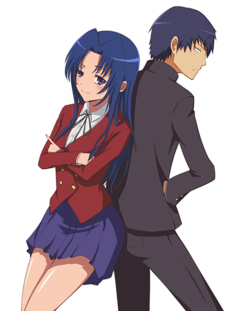 kawashima ami and takasu ryuuji (toradora!) drawn by akito_(akitotika)