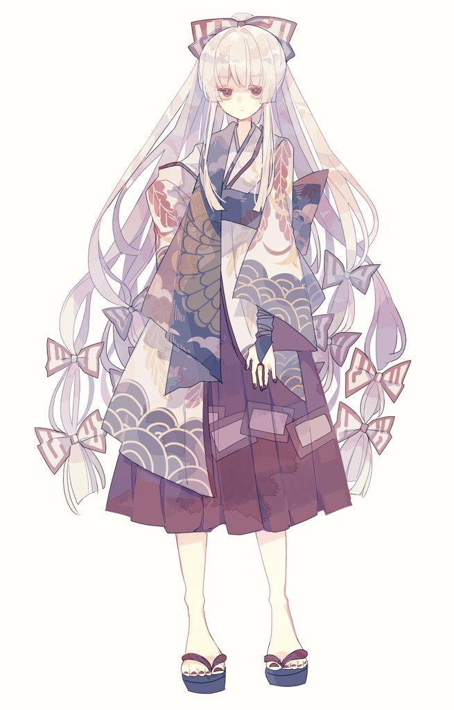 fujiwara no mokou (touhou) drawn by nikorashi-ka
