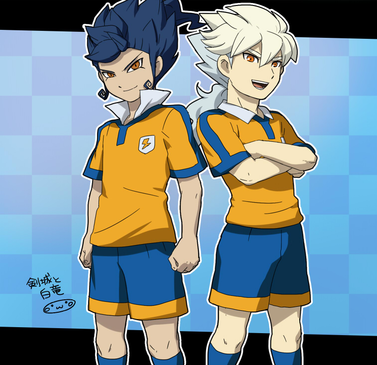 hakuryuu and tsurugi kyousuke (inazuma eleven and 1 more) drawn by mizuhara_aki