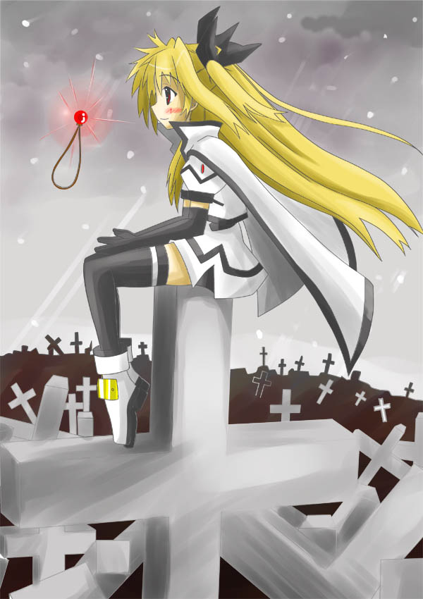 fate testarossa, takamachi nanoha, and raising heart (lyrical nanoha and 2 more)