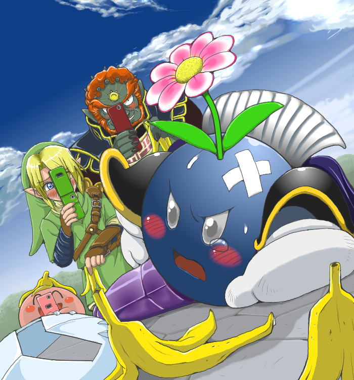 link, kirby, meta knight, and ganondorf (the legend of zelda and 3 more) drawn by feremania
