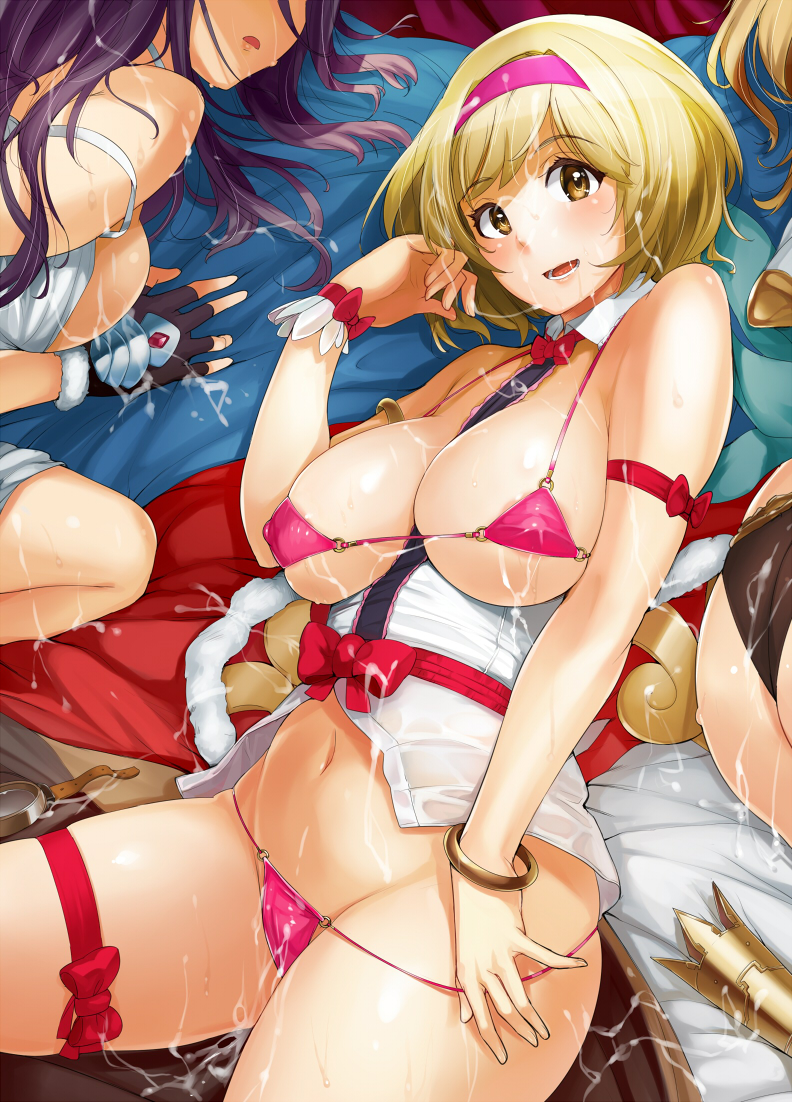 djeeta, danua, fighter, and metera (granblue fantasy) drawn by wakamesan