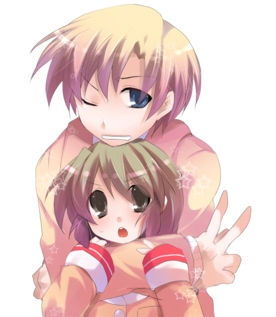 ibuki fuuko and sunohara youhei (clannad) drawn by kurohara_yuu