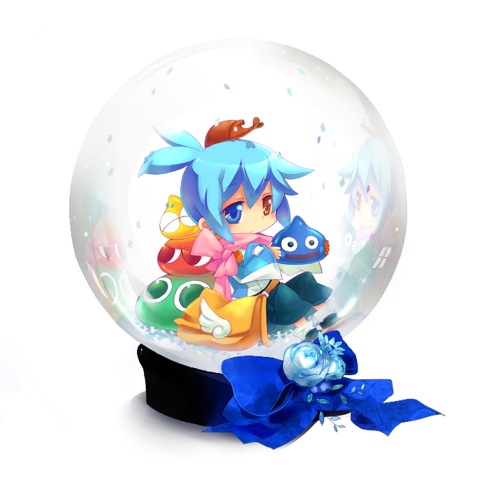 slime, puyo, and sig (dragon quest and 2 more) drawn by kikucorin