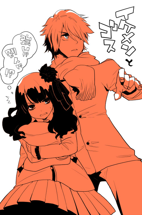 nozama tomoko and sakuta ryuusei (kamen rider and 1 more) drawn by himukai_yuusuke