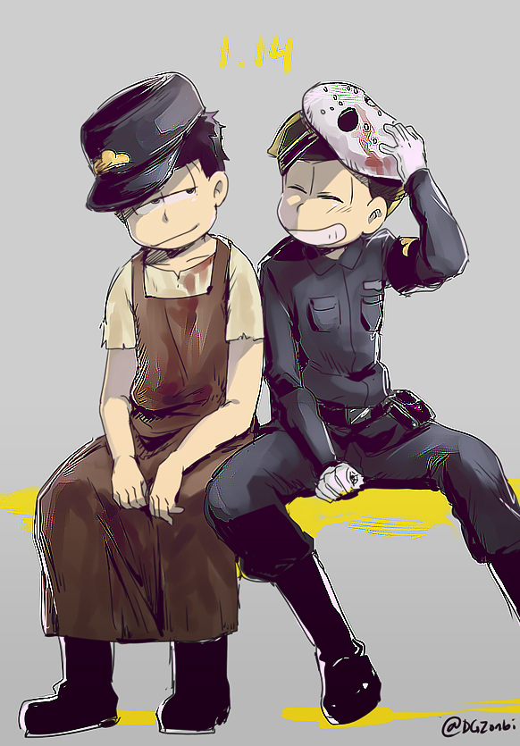 matsuno ichimatsu and matsuno jyushimatsu (osomatsu and 1 more) drawn by kl_(dgzonbi)