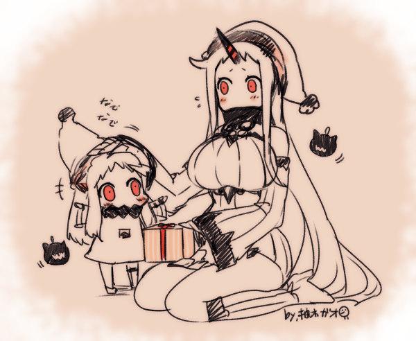 northern ocean princess and seaport princess (kantai collection) drawn by yuzuki_gao