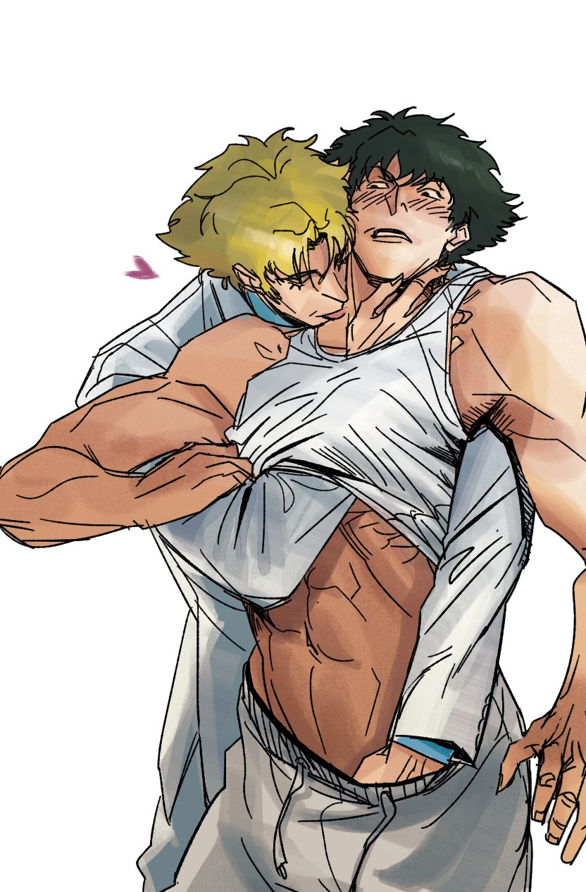 spike spiegel and andy von de oniyate (cowboy bebop) drawn by scts_4