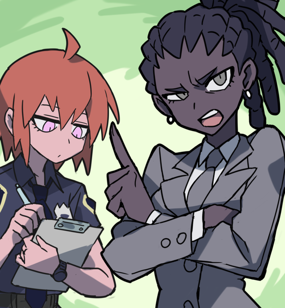 police and police swat (helltaker) drawn by kyo-hei_(kyouhei)