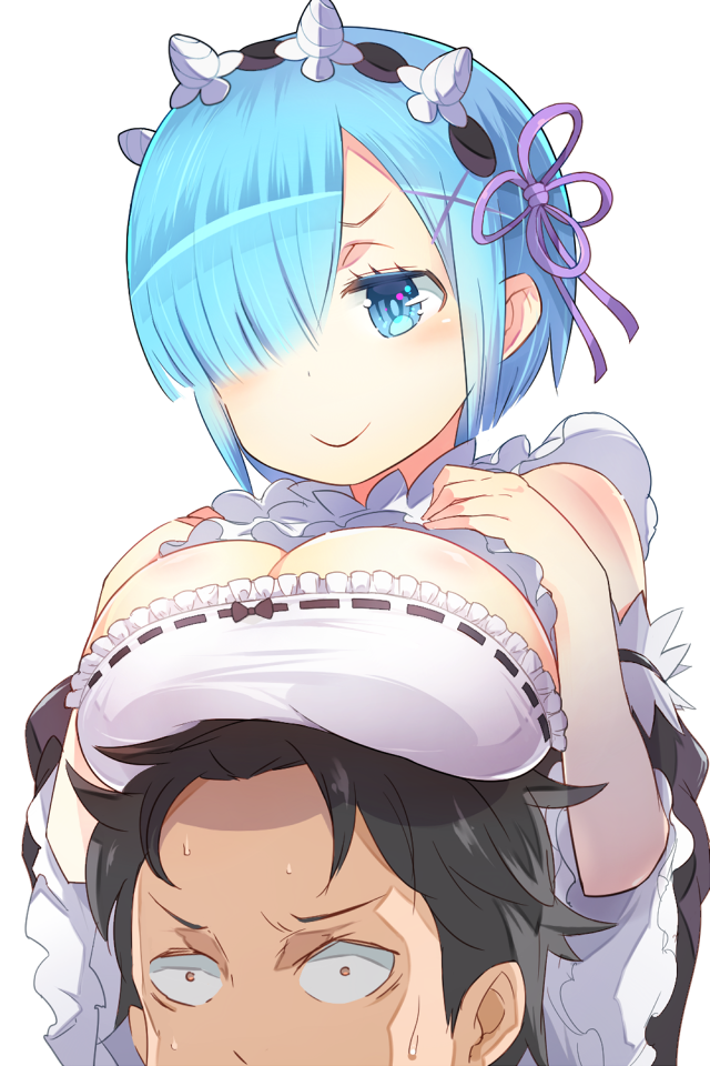 rem and natsuki subaru (re:zero kara hajimeru isekai seikatsu) drawn by yaeko