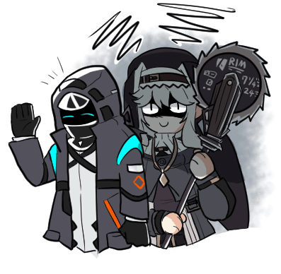 doctor and specter (arknights) drawn by omo_(saindoc)