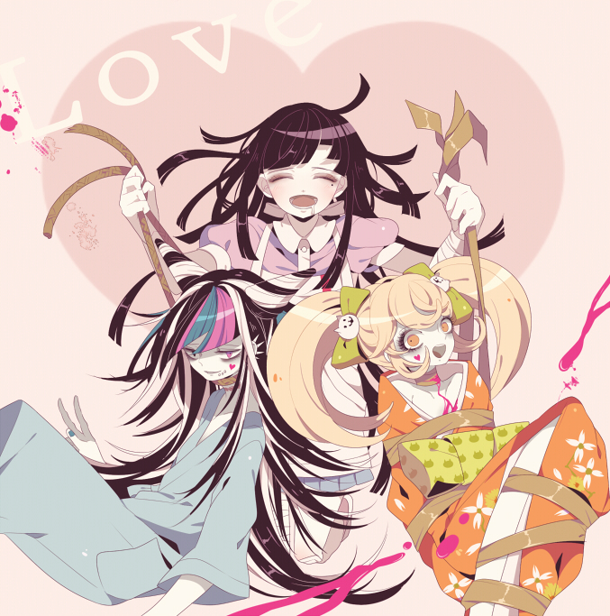 tsumiki mikan, mioda ibuki, and saionji hiyoko (danganronpa and 1 more) drawn by shikimi_(yurakuru)