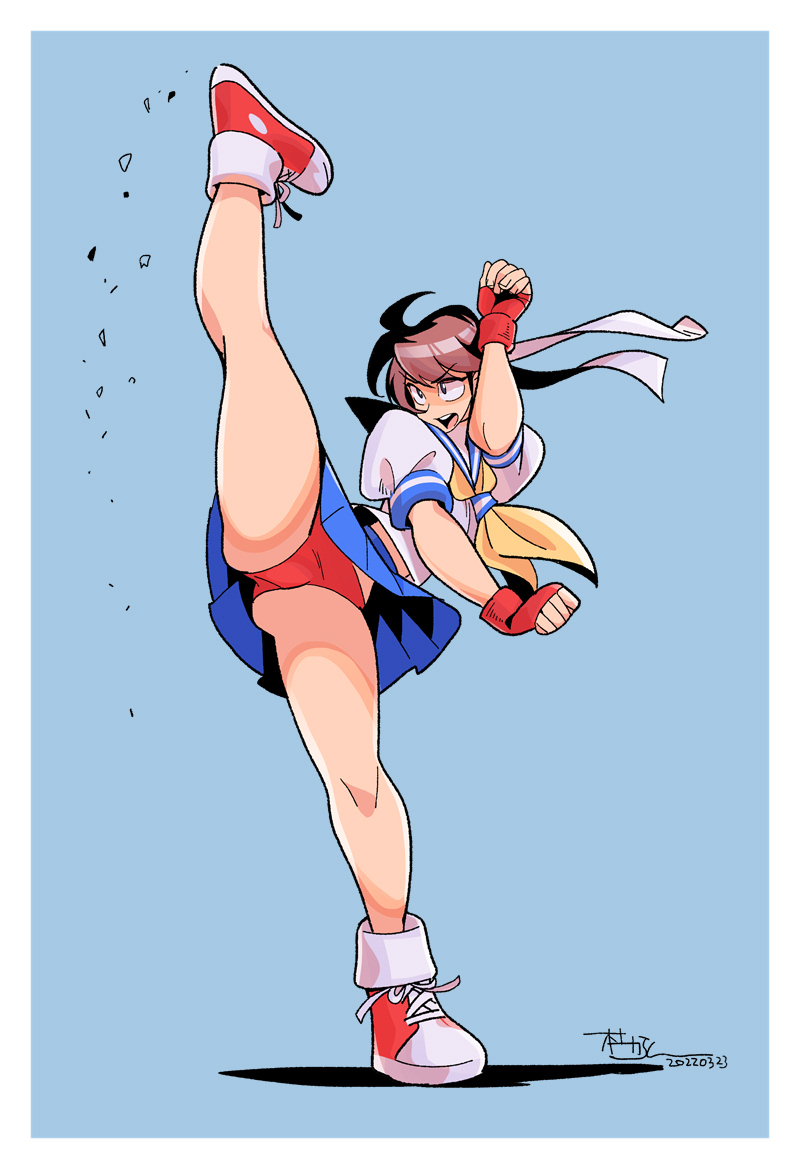 kasugano sakura (street fighter and 1 more) drawn by callan_(callancoe)