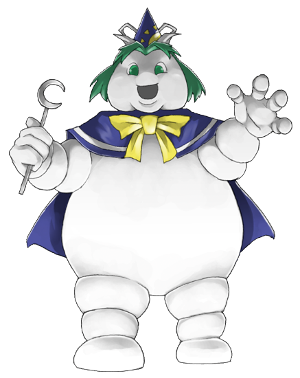mima and stay puft (touhou and 1 more) drawn by mazeran