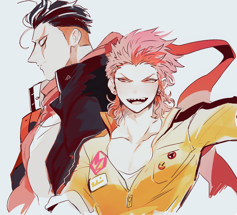 soda kazuichi and tanaka gundham (danganronpa and 1 more) drawn by joonoyuki