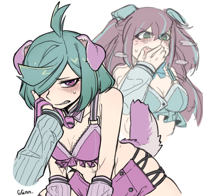 akoya matama, anemo nemo, loco musica, and leberblume (mahou shoujo ni akogarete) drawn by guagua977