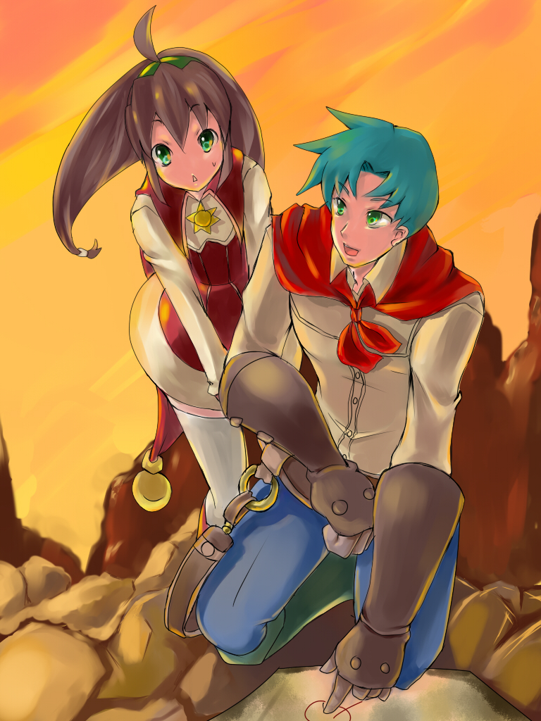 lilka eleniak and ashley winchester (wild arms and 1 more) drawn by sakutarou_(dragonboy)