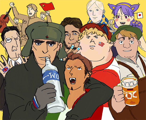 america, united kingdom, japan, russia, china, and 1 more (axis powers hetalia)