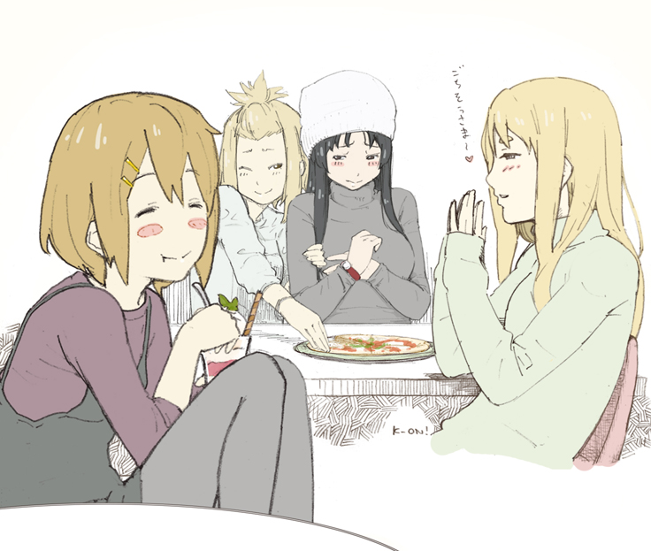 akiyama mio, hirasawa yui, tainaka ritsu, and kotobuki tsumugi (k-on!) drawn by gorou-ya