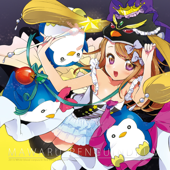 takakura himari, princess of the crystal, penguin 3-gou, penguin 2-gou, and penguin 1-gou (mawaru penguindrum) drawn by zekkyou_(h9s9)