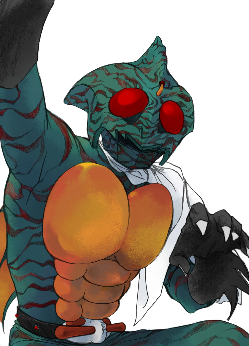 kamen rider amazon (kamen rider and 1 more) drawn by anonymous_a